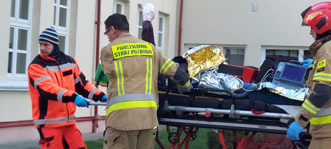 Próbna ewakuacja w zamojskim "rolniczaku"