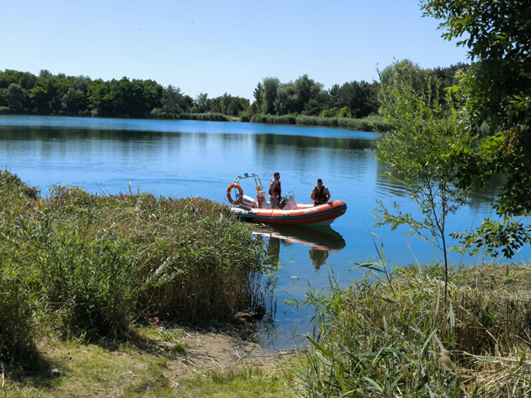 Akcja poszukiwawcza na zbiorniku w Zaborowie