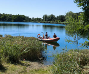 Akcja poszukiwawcza na zbiorniku w Zaborowie