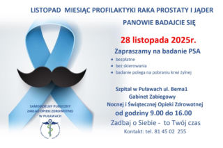 Szpital w Puławach zaprasza mężczyn na bezpłatne badania [AUDIO]