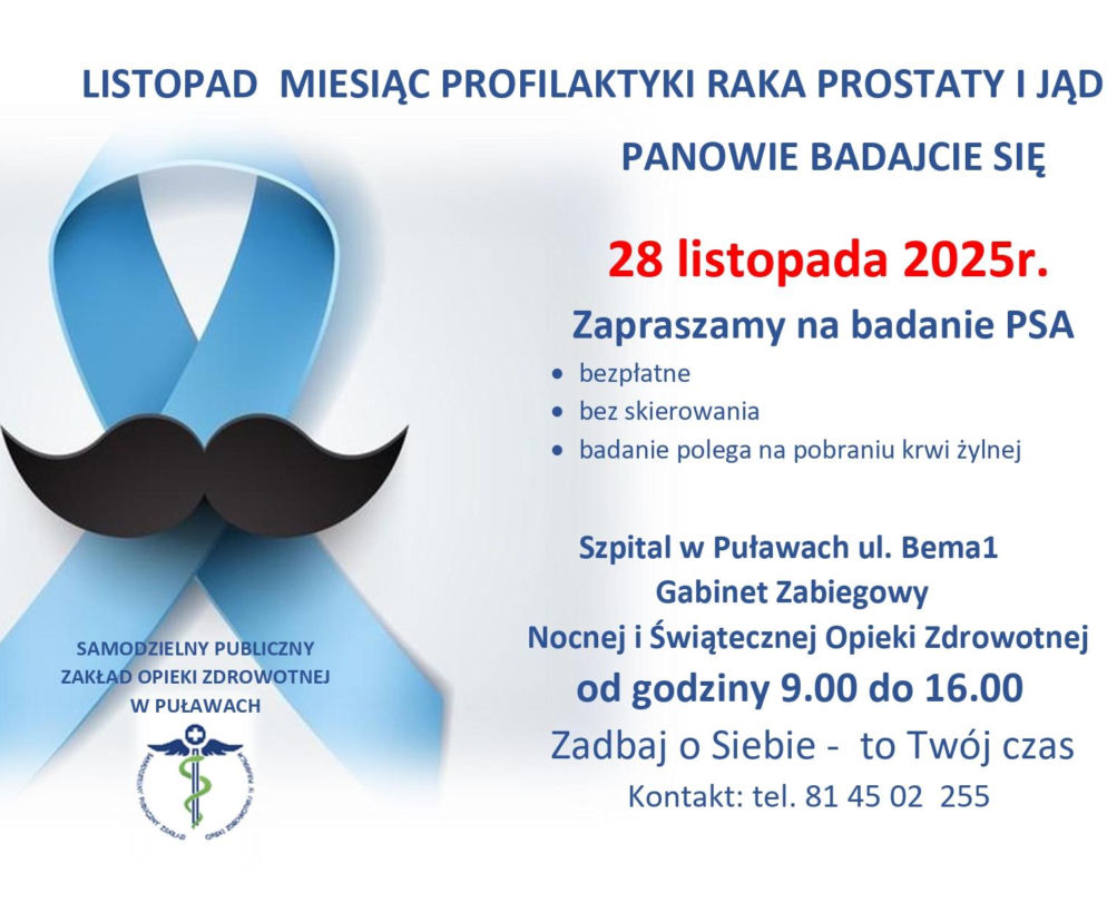 Bezpłatne badanie dla mężczyzn - plakat