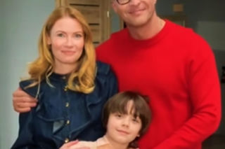 Barwy szczęścia na planie. Mateuszek (Filip Kowalewicz), Dominika (Karolina Chapko), Sebastian (Marek Krupski)