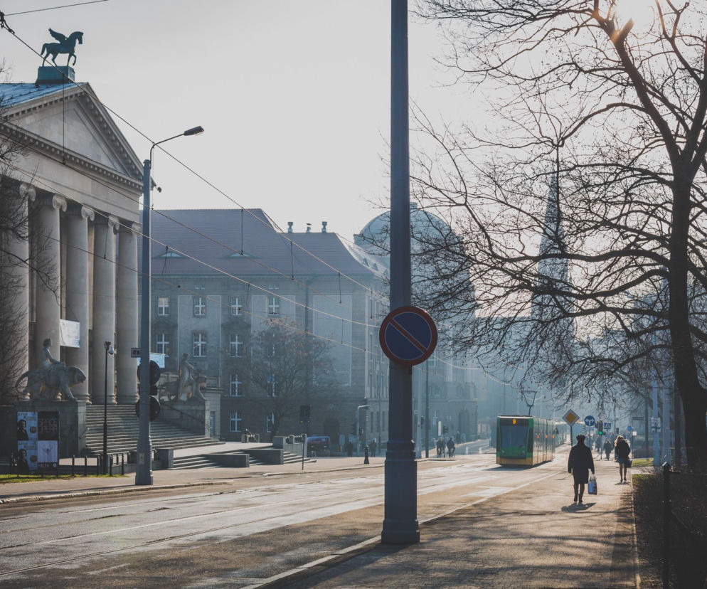 Ulica Fredry skąpana w porannym słońcu