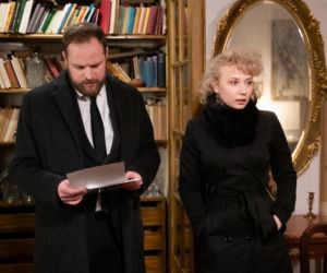 Na Wspólnej odc. 3091 po wakacjach 2020. Beata (Katarzyna Ptasińska), Paweł (Grzegorz Kwiecień)