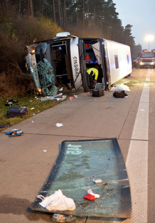 Wypadek polskiego autokaru w Niemczech