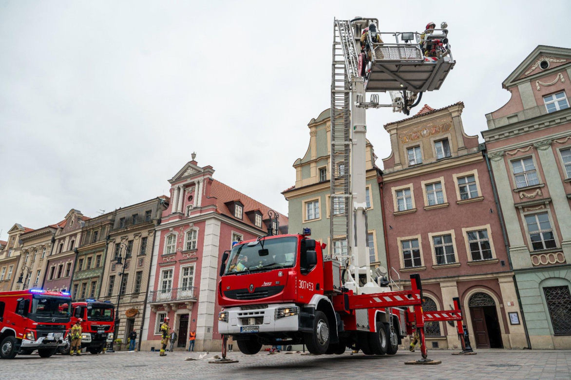 Akcja strażaków w centrum Poznania
