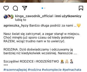 Agnieszka Hyży urodziła !