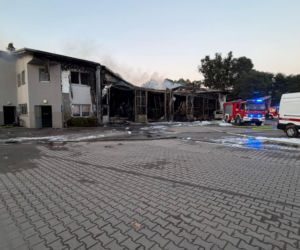 Pożar hali magazynowej w Mszanie Dolnej