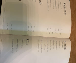 Ceny w restauracji w Hotelu Gołębiewski Pobierowo