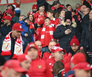 Widzew Łódź - Lech Poznań: Zdjęcia kibiców i zawodników z meczu 24. kolejki PKO BP Ekstraklasy