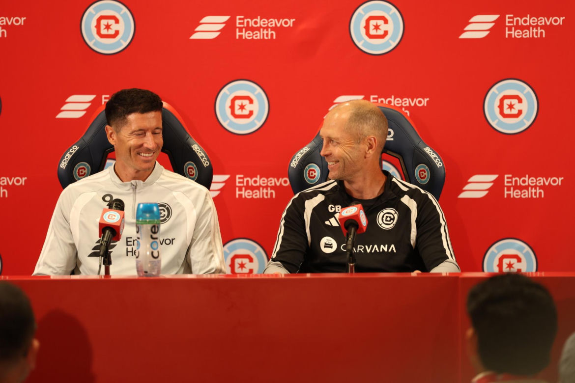Robert Lewandowski na konferencji Chicago Fire