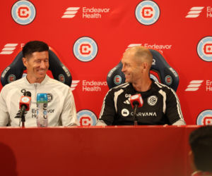Robert Lewandowski na konferencji Chicago Fire