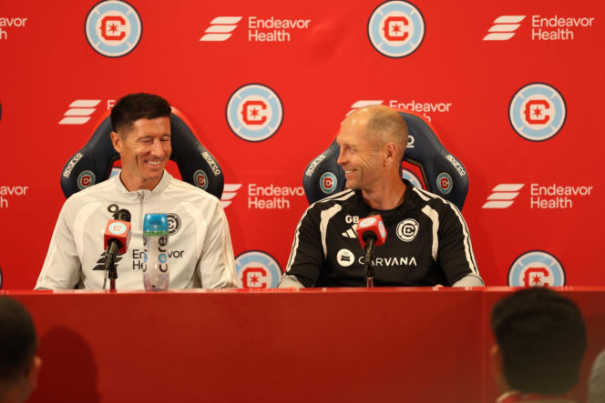 Robert Lewandowski na konferencji Chicago Fire