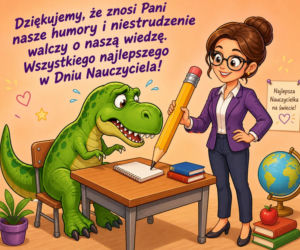 Zabawna kartka z okazji Dnia Nauczyciela