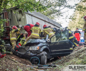 Groźny wypadek pod Oleśnicą