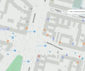 Niemieckie nazwy ulic w Szczecinie na mapach Bing
