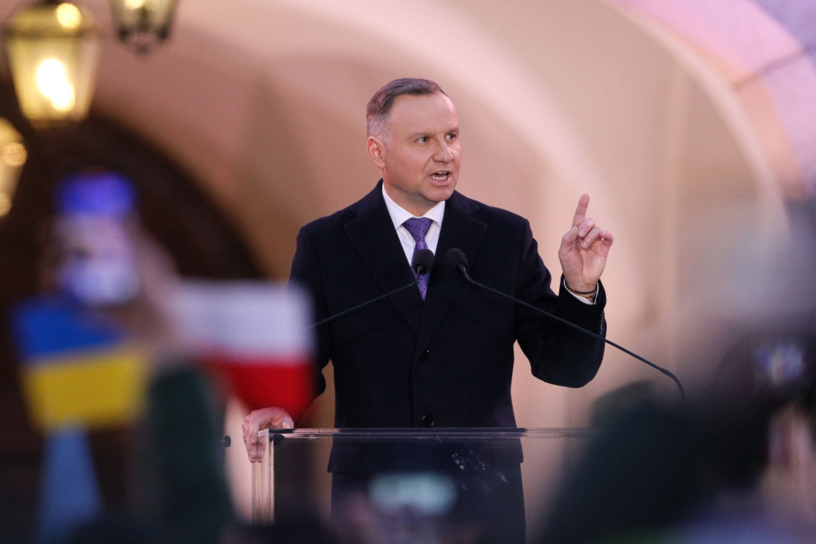 Wystąpienie Wołodymyra Zełenskiego na Zamku Królewskim w Warszawie