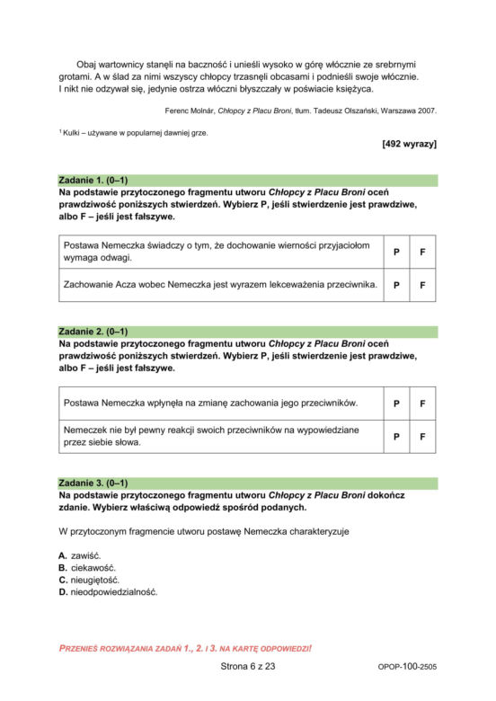 Egzamin ósmoklasisty: język polski 2025. ODPOWIEDZI i ARKUSZE CKE [13.05.2025]
