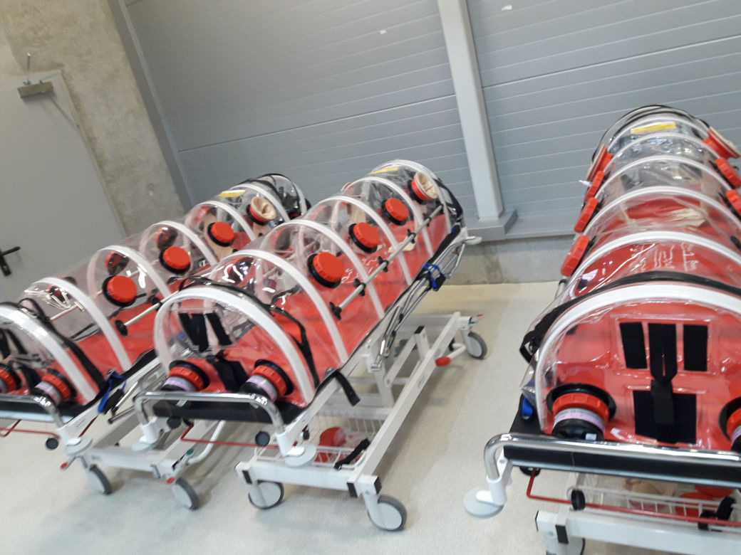Szpital tymczasowy w CWK - aparatura