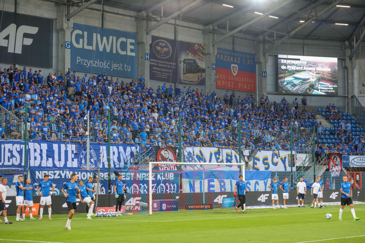 Kibice na meczu Piast Gliwice - Ruch Chorzów