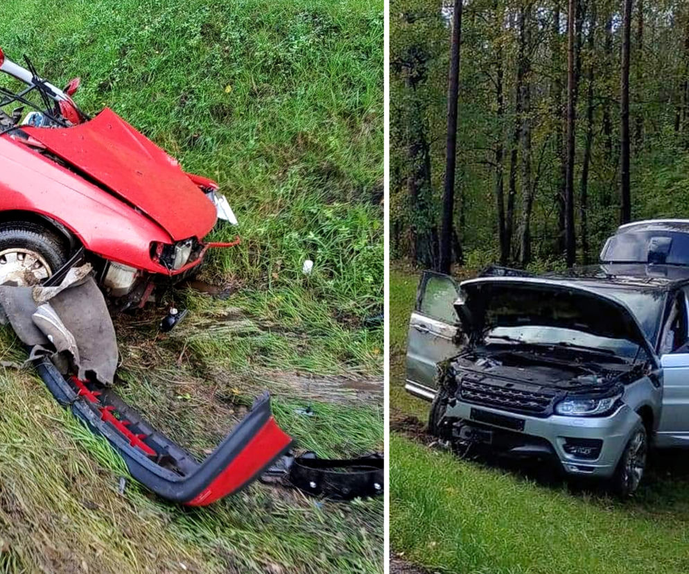 Poważny wypadek na krajowej sześćdziesiątce szóstce pomiędzy Kleszczelami a Bielskiem Podlaskim