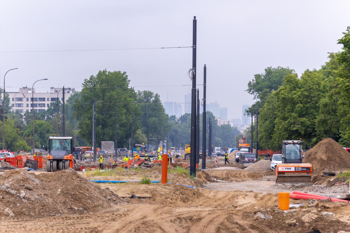 Budowa tramwaju do Wilanowa w Warszawie