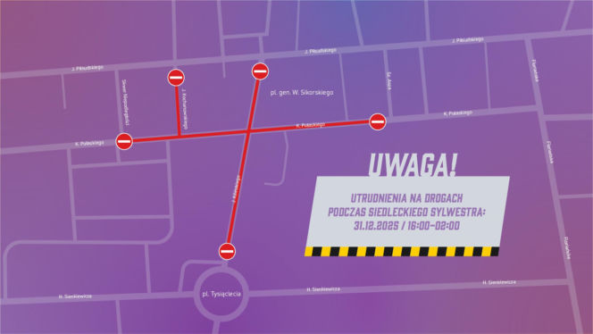 Miejski Sylwester w Siedlcach spowoduje utrudnienia w ruchu drogowym