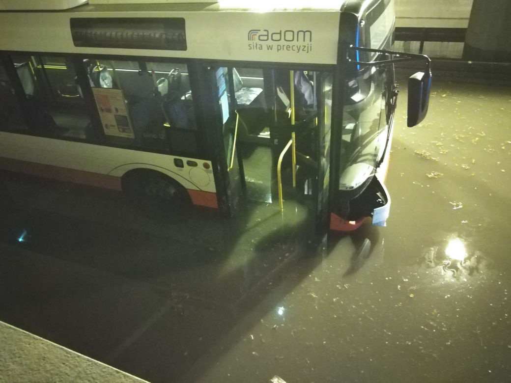 Gwałtowna ulewa nad Radomiem