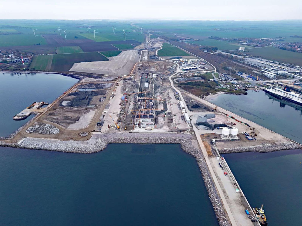 Plac budowy tunelu Fehmarnbelt - najnowsze zdjęcia