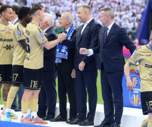 Karol Nawrocki i ceremonia po finale Pucharu Polski