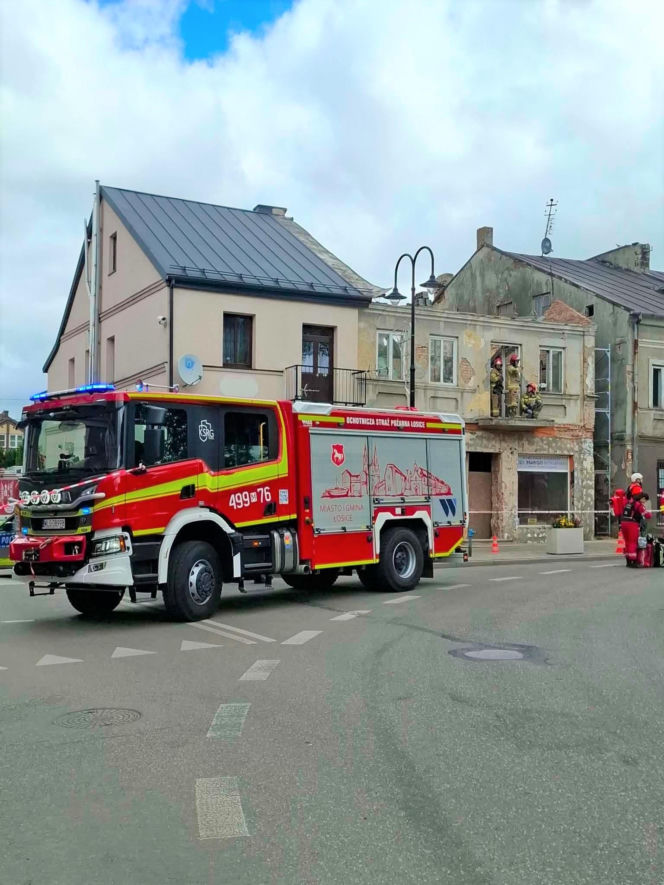 Wypadek przy remoncie kamienicy w Łosicach