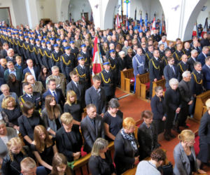 Białystok. Pogrzeb ogniomistrza Przemysława Piotrowskiego (+26 l.)