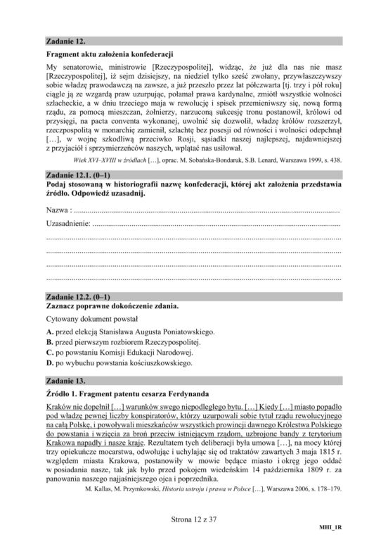 Matura 2019. Historia poziom rozszerzony. Arkusz CKE