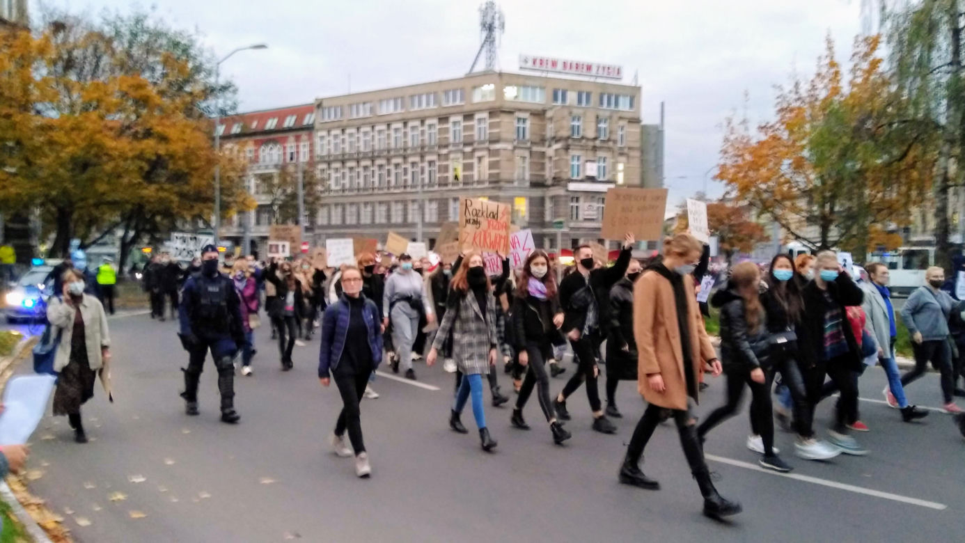 Protest kobiet w Szczecinie 27.10.2020