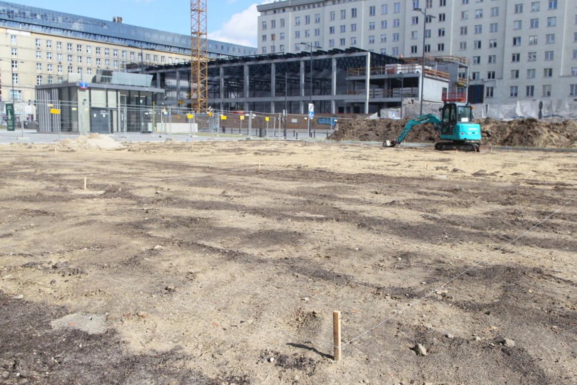Zielona oaza na placu Powstańców Warszawy