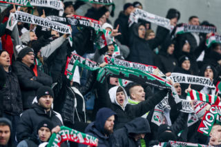 Kibice na meczu Piast Gliwice - Legia Warszawa