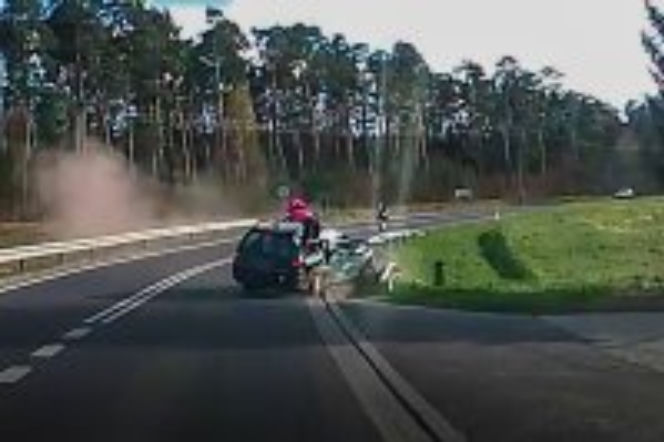 Potrącona rowerzystka