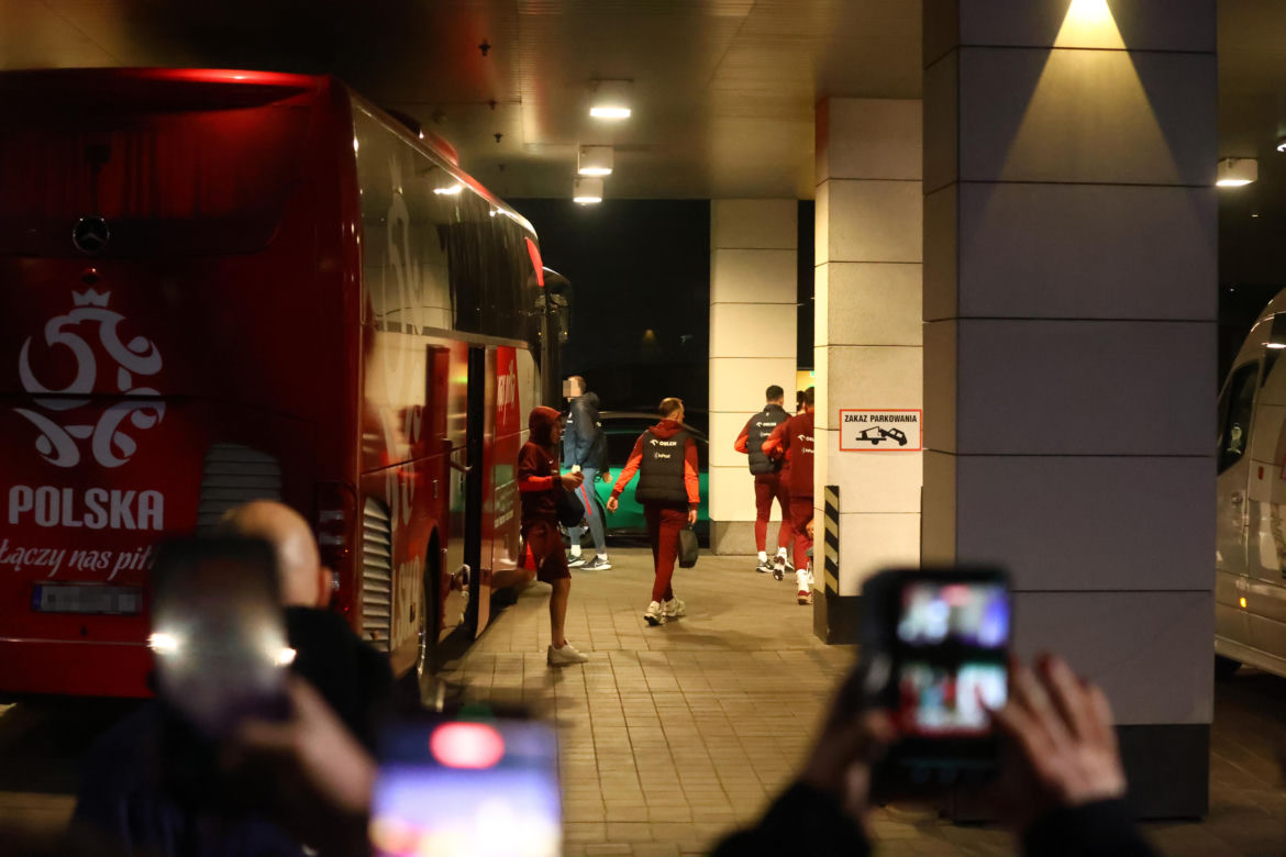 Reprezentacja Polski: nocny powrót do hotelu po meczu