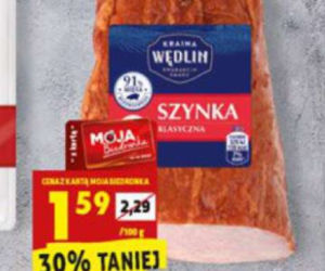 Szynka klasyczna 1,59 zł/100 g