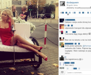 Doda w czerwonej sukience, instagram