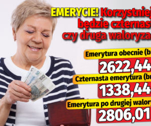 Emerycie! Korzystniejsza będzie czternastka, czy druga waloryzacja?
