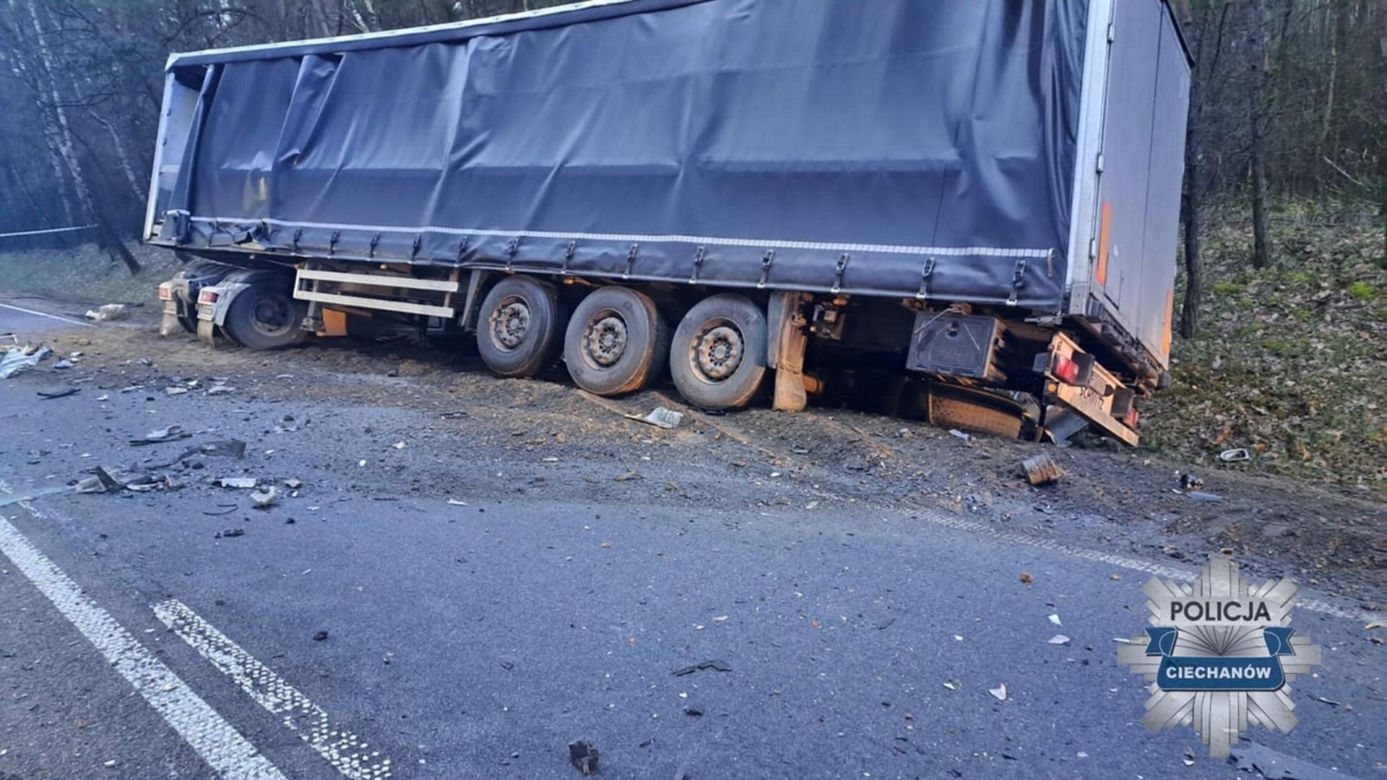 Wjechał prosto pod pędzącego tira. Kierowca nie miał najmniejszych szans