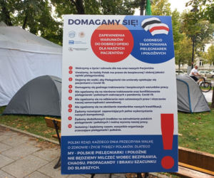 Białe miasteczko 2.0. Protest medyków 14.09.2021