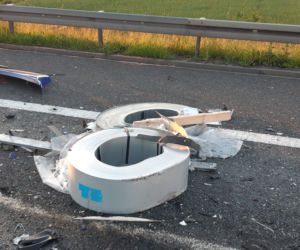 Wypadek ciężarówek na A4