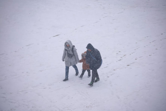 Intensywne opady śniegu w Warszawie (14.01.2026)