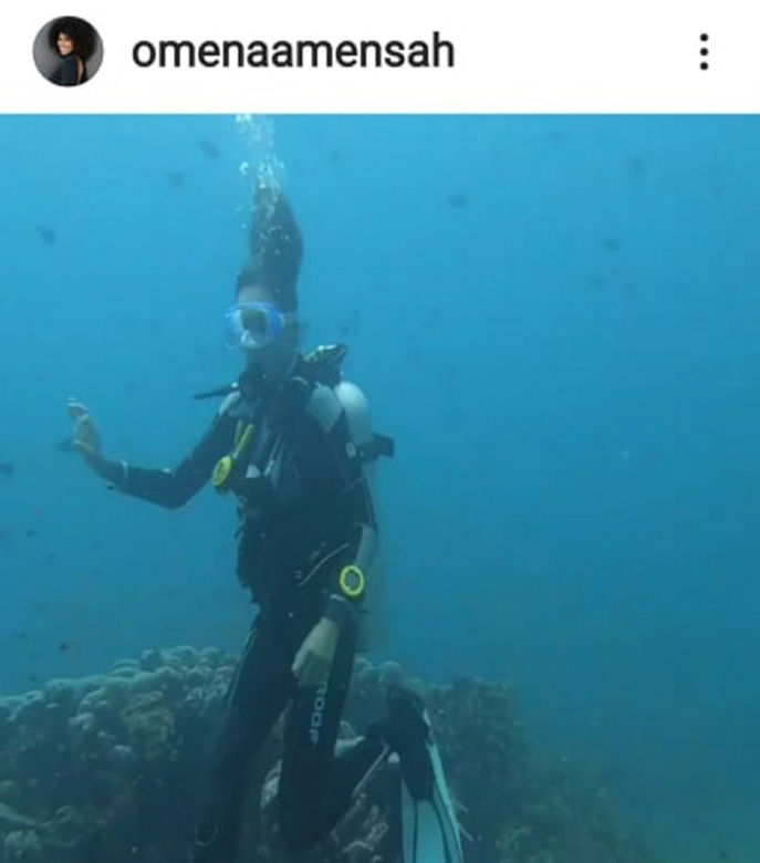 Omenaa Mensah nurkuje w Indonezji, zobacz kogo spotkała pod wodą