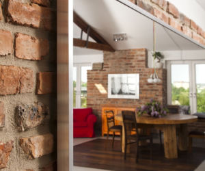 loft cegła na ścianie