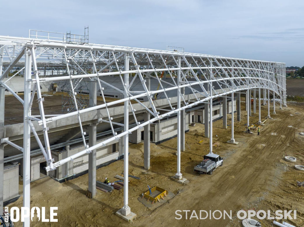 Stadion Opolski w budowie. Najnowsze zdjęcia