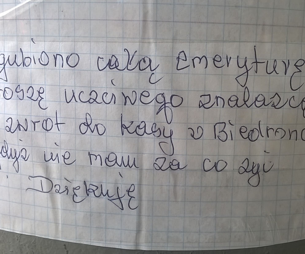 Poruszające ogłoszenie w Nowym Porcie