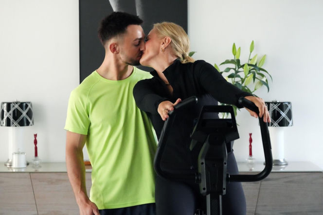 Barwy szczęścia, odcinek 3289. Mirek (Oliwier Kozłowski), Justyna (Sylwia Juszczak-Krawczyk)